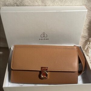 Polene Porte sept venture belt wallet in duo Beiges new in box never used